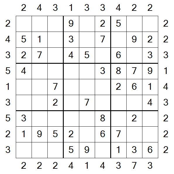 Skyscraper Sudoku - Fácil