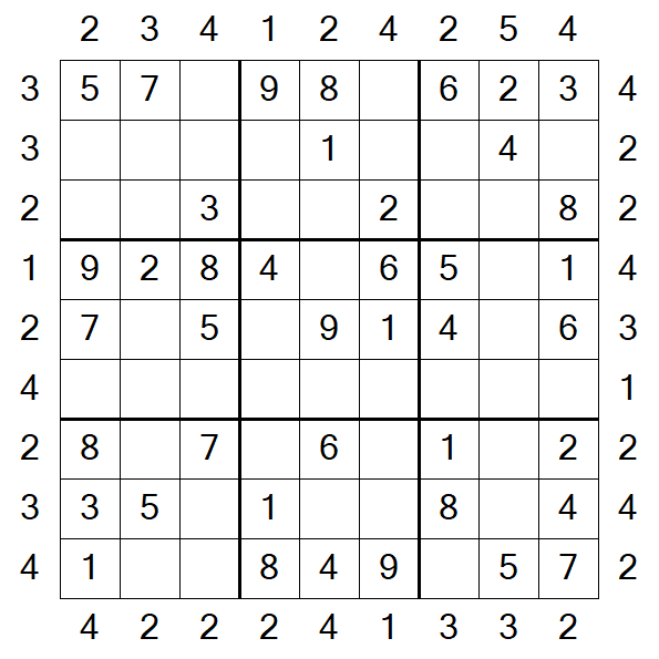Skyscraper Sudoku - Fácil