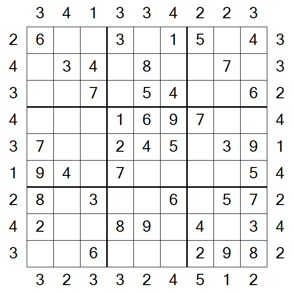 Skyscraper Sudoku - Fácil