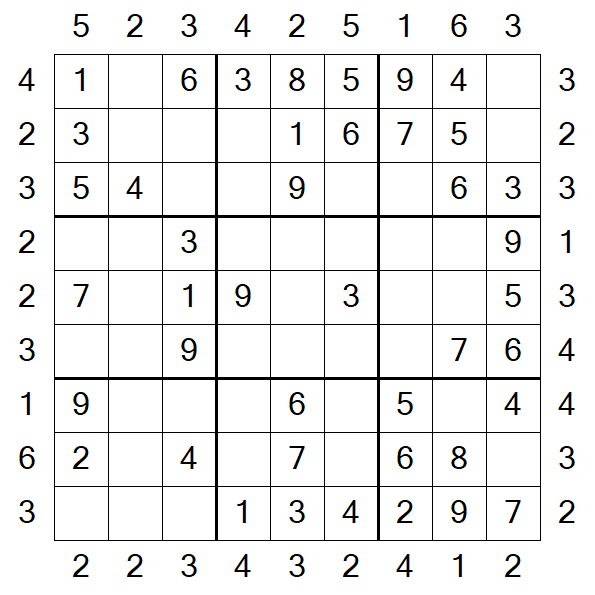 Skyscraper Sudoku - Fácil