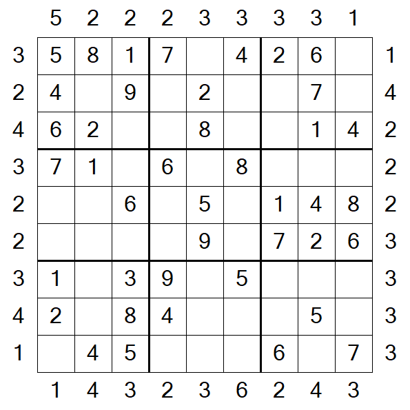 Skyscraper Sudoku - Fácil