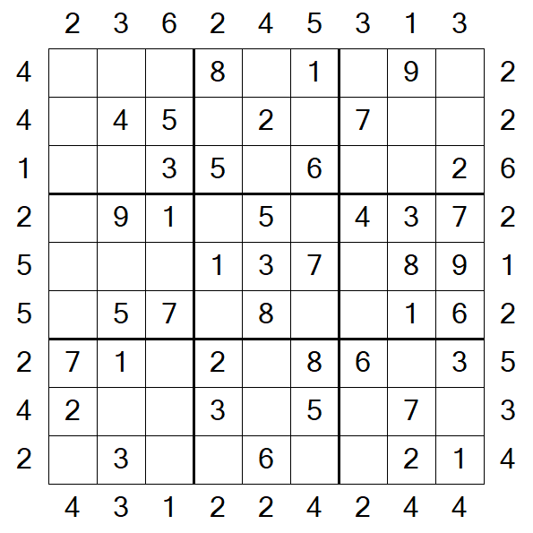 Skyscraper Sudoku - Fácil