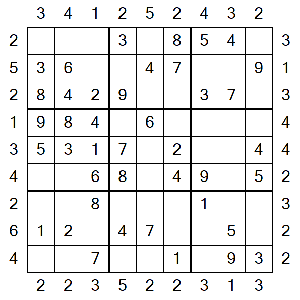 Skyscraper Sudoku - Fácil