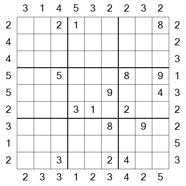 Skyscraper Sudoku - Difficile