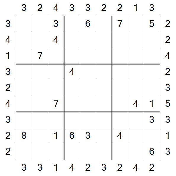Skyscraper Sudoku - Difficile