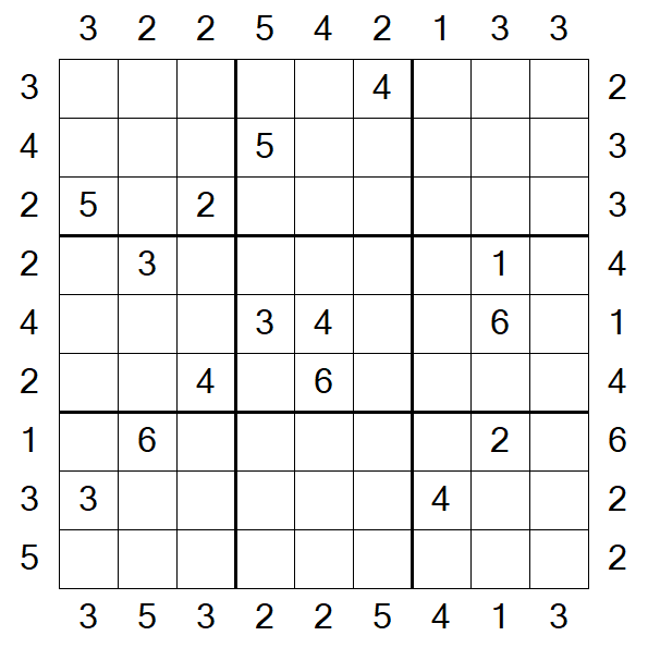 Skyscraper Sudoku - Difficile