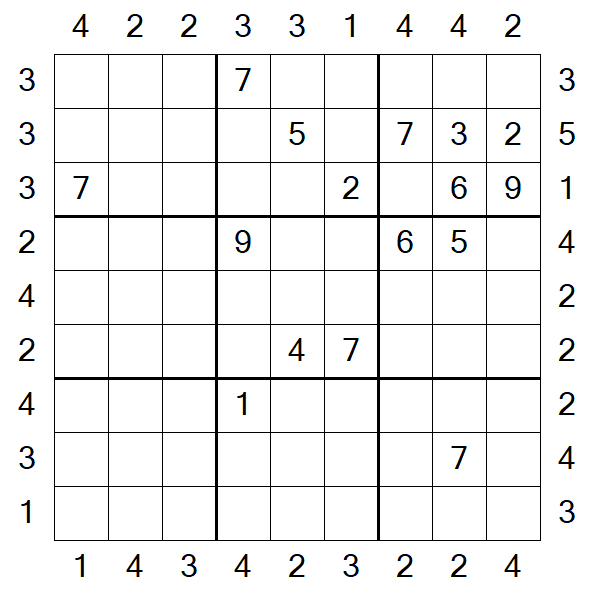 Skyscraper Sudoku - Hard