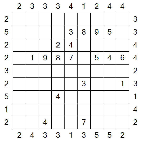 Skyscraper Sudoku - Hard