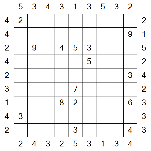 Skyscraper Sudoku - Difícil