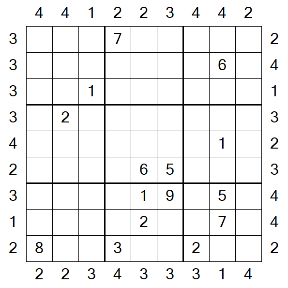 Skyscraper Sudoku - Hard