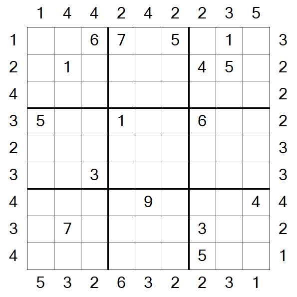 Skyscraper Sudoku - Difficile