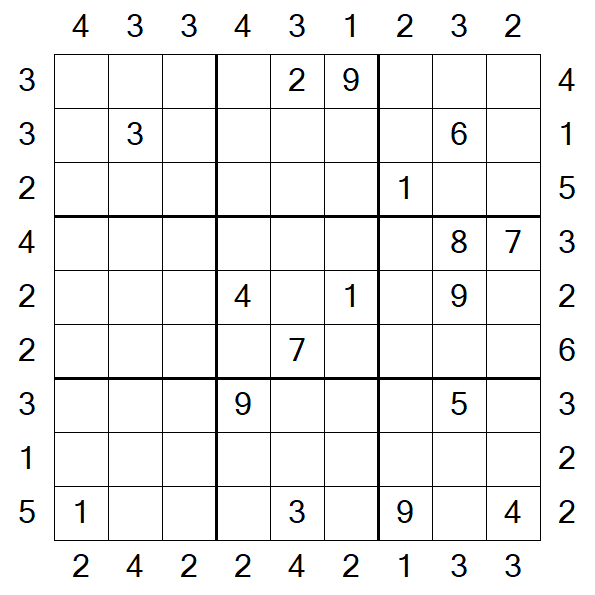 Skyscraper Sudoku - Hard