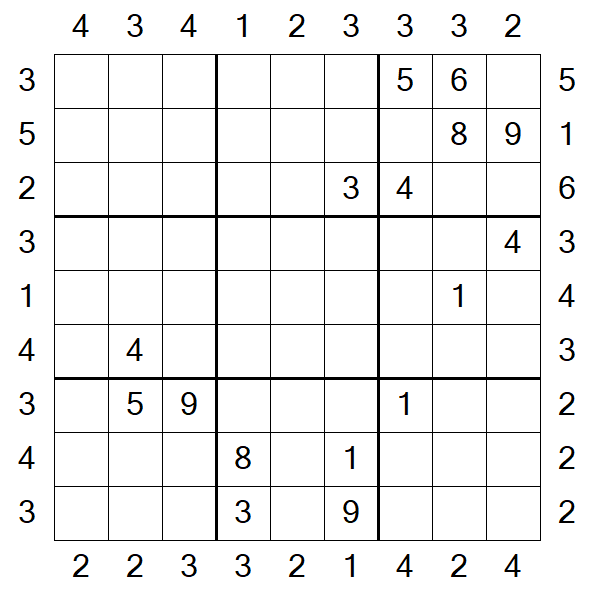 Skyscraper Sudoku - Hard