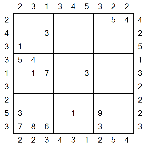 Skyscraper Sudoku - Difficile