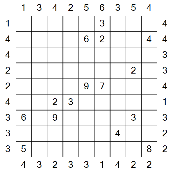 Skyscraper Sudoku - Difficile