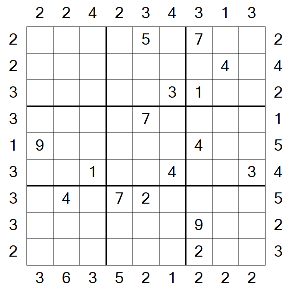 Skyscraper Sudoku - Hard