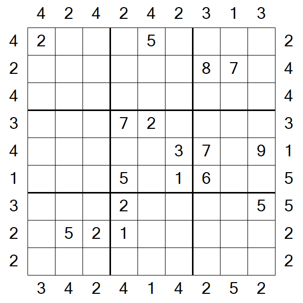 Skyscraper Sudoku - Difficile
