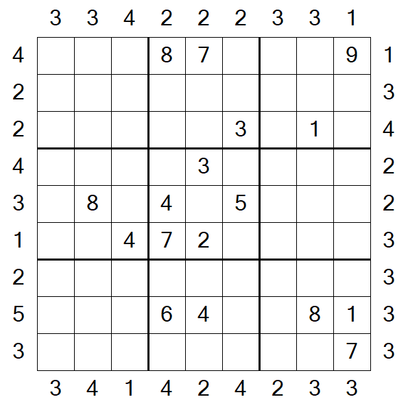 Skyscraper Sudoku - Hard