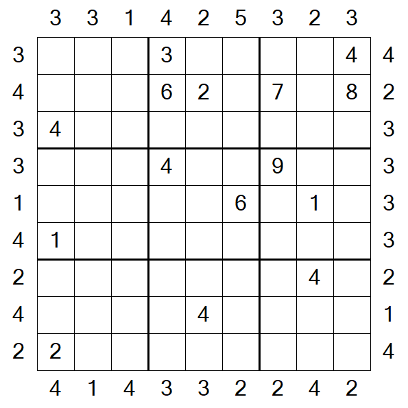 Skyscraper Sudoku - Schwierig