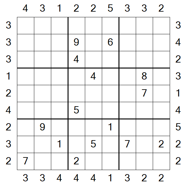 Skyscraper Sudoku - Schwierig