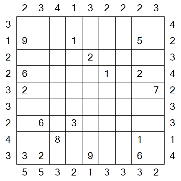 Skyscraper Sudoku - Hard