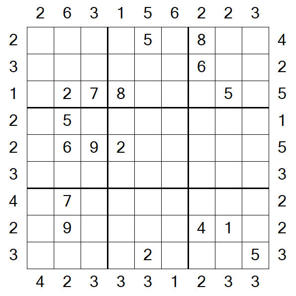 Skyscraper Sudoku - Difícil