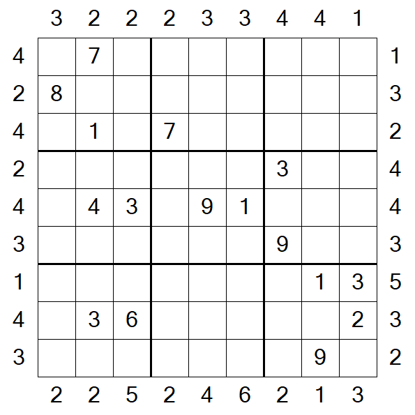 Skyscraper Sudoku - Difícil