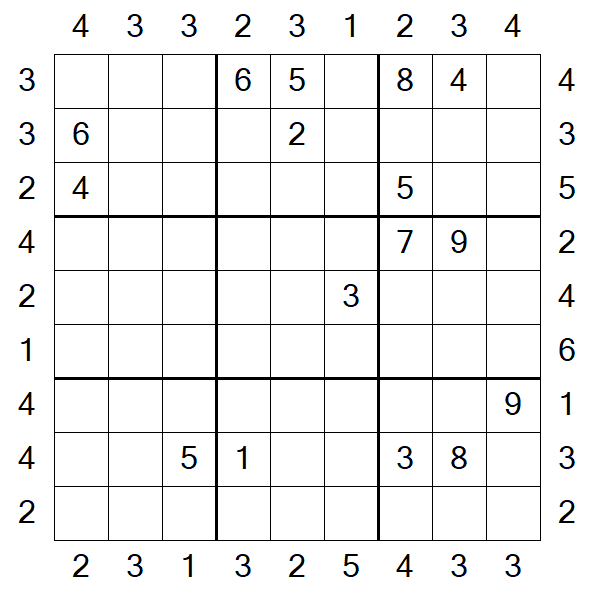 Skyscraper Sudoku - Difícil