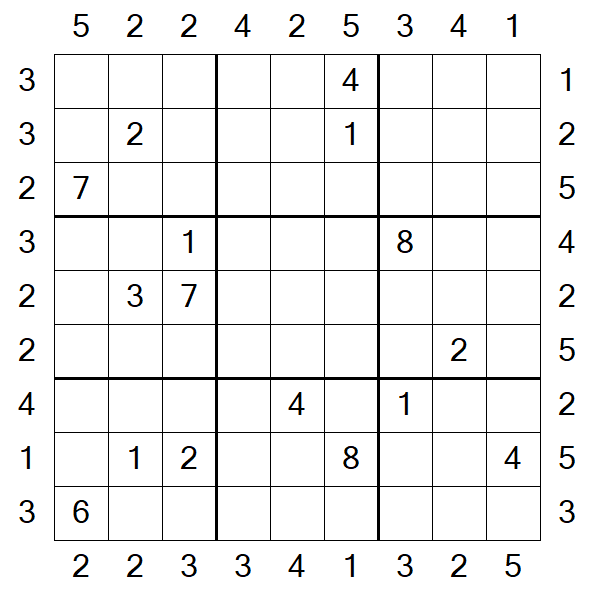Skyscraper Sudoku - Difficile