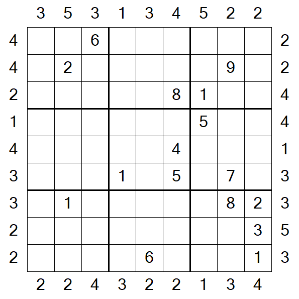 Skyscraper Sudoku - Difficile