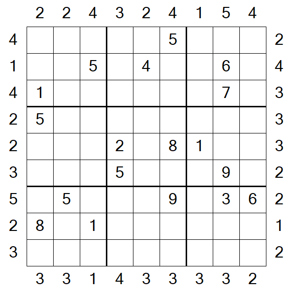 Skyscraper Sudoku - Difficile