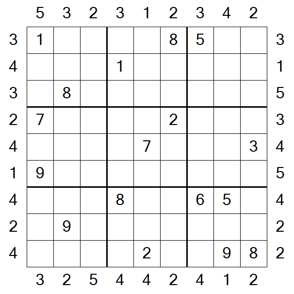 Skyscraper Sudoku - Difficile