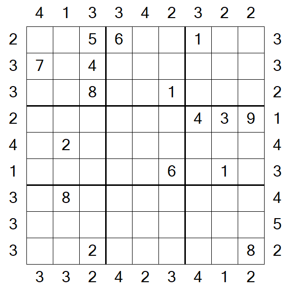 Skyscraper Sudoku - Difficile