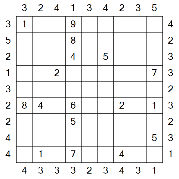 Skyscraper Sudoku - Difficile