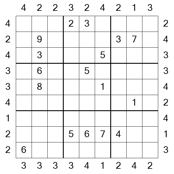 Skyscraper Sudoku - Hard