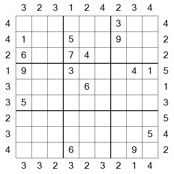 Skyscraper Sudoku - Hard