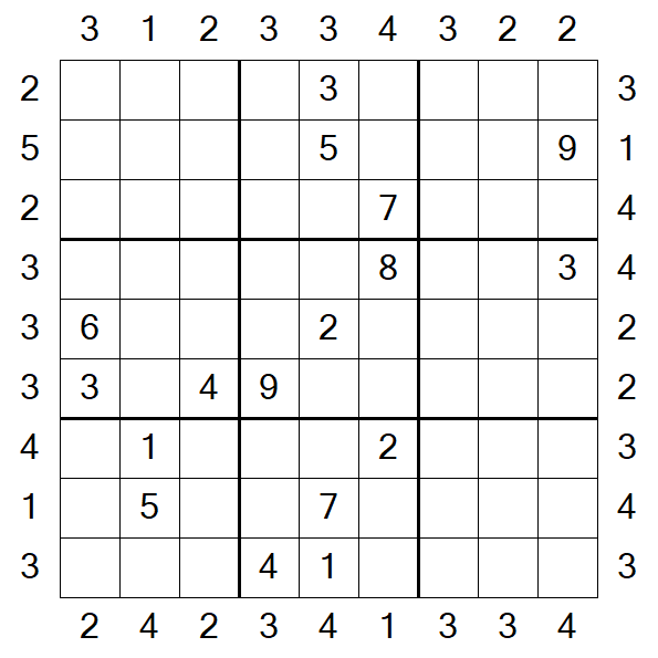 Skyscraper Sudoku - Hard