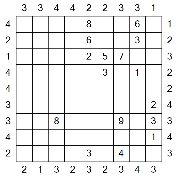 Skyscraper Sudoku - Hard