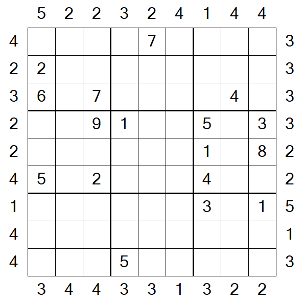 Skyscraper Sudoku - Hard