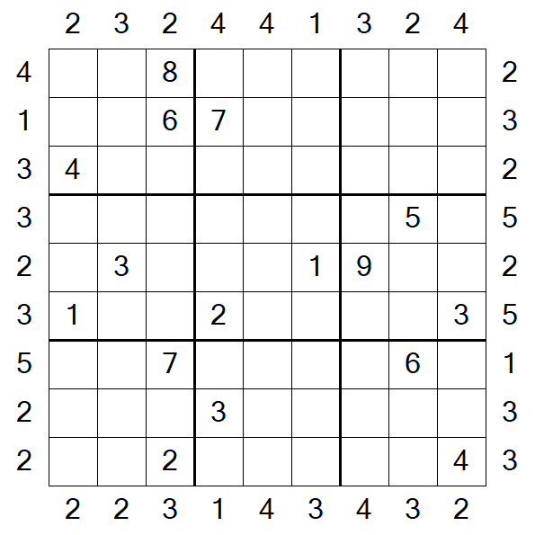 Skyscraper Sudoku - Hard