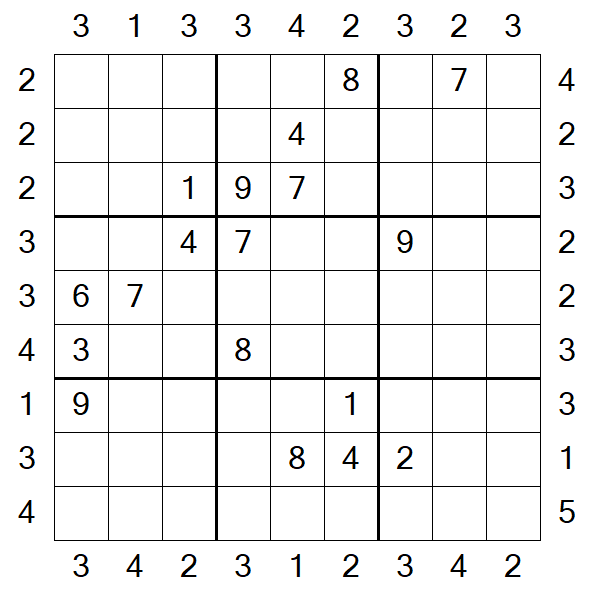 Skyscraper Sudoku - Hard