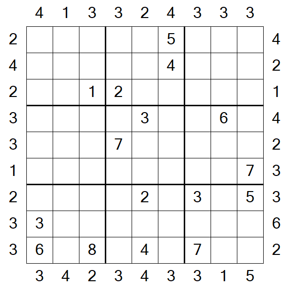Skyscraper Sudoku - Difficile