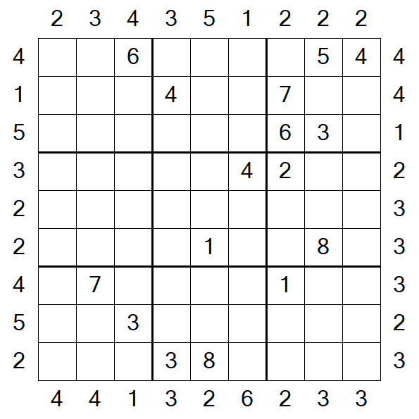 Skyscraper Sudoku - Difficile