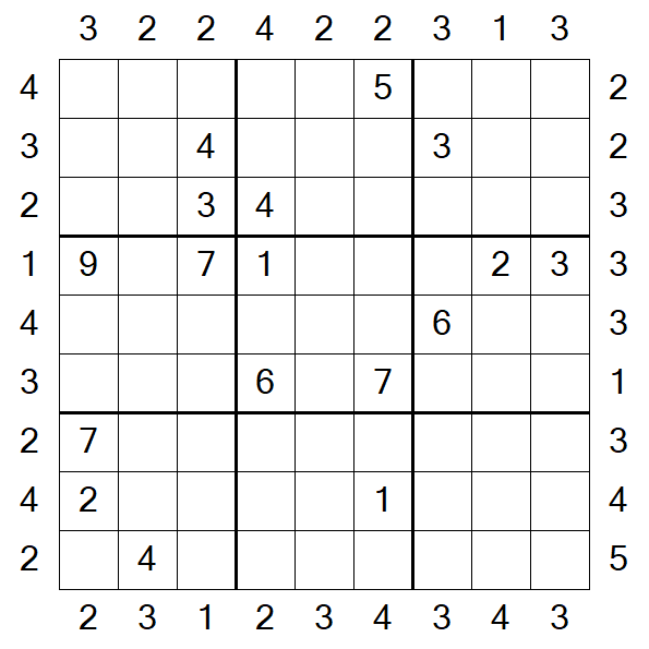 Skyscraper Sudoku - Difficile