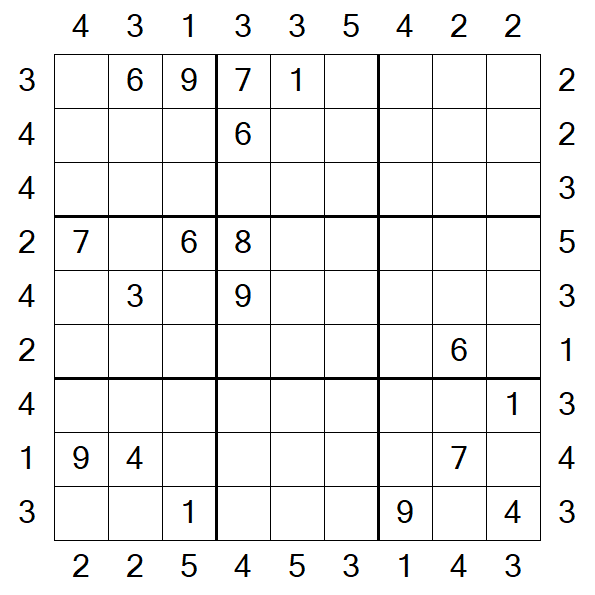 Skyscraper Sudoku - Hard