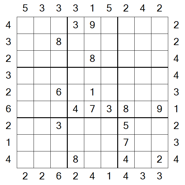Skyscraper Sudoku - Difficile
