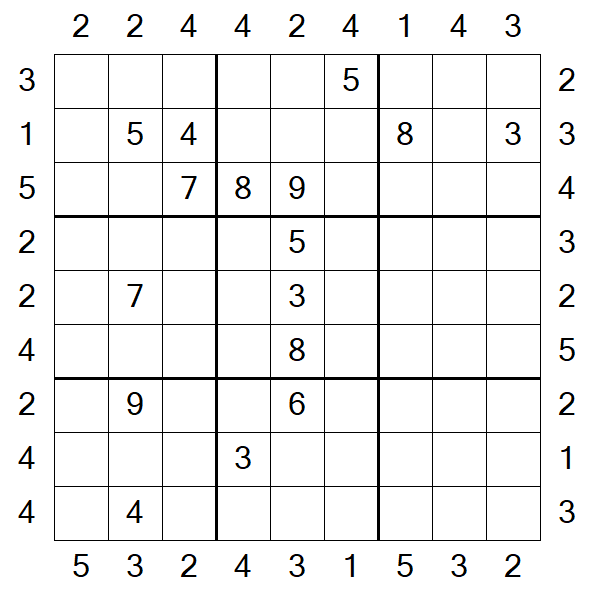 Skyscraper Sudoku - Difficile
