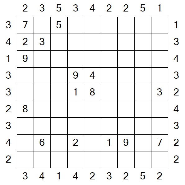 Skyscraper Sudoku - Difficile