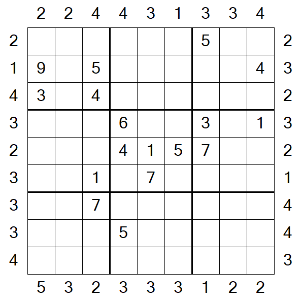 Skyscraper Sudoku - Difficile