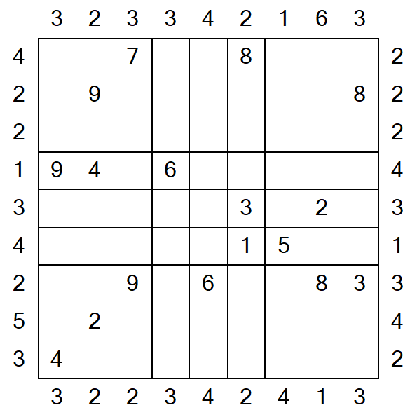 Skyscraper Sudoku - Difficile
